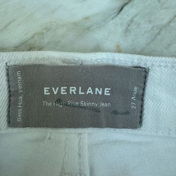 Everlane white high rise skinny ankle jeans size 27 - Picture 5 of 10
